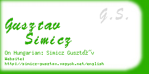 gusztav simicz business card